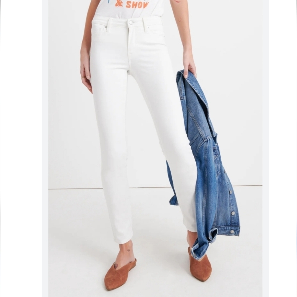 Lucky Brand Mid Rise Hayden Skinny Ankle Crop White Jean Pants - Picture 14 of 14